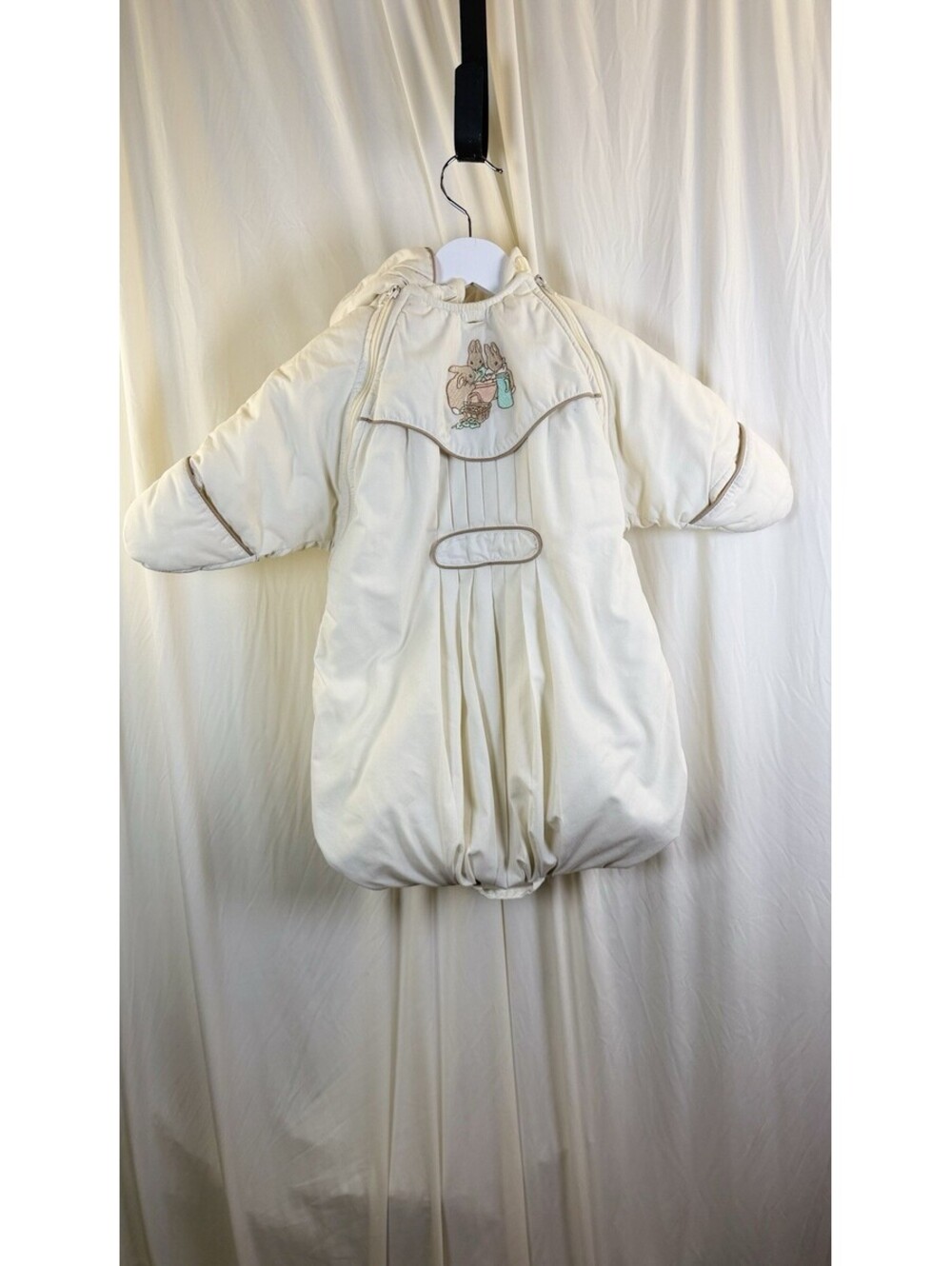 Beatrix Potter Quiltex Peter Cotton Tail Embroidered Bunting Newborn Vintage